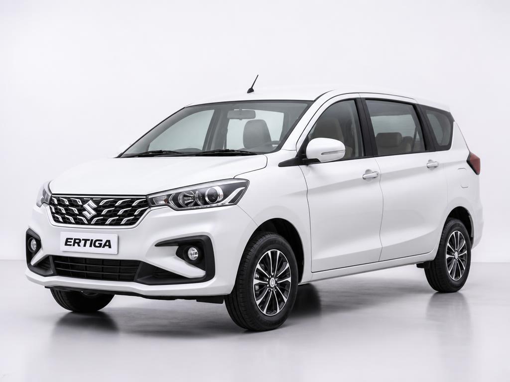 White Maruti Suzuki Ertiga SUV on rent for Rajasthan family trips