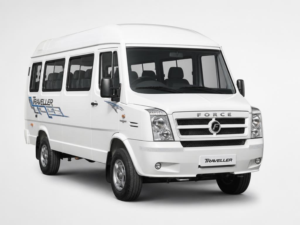 White Force Traveller tempo traveller on rent for group tours