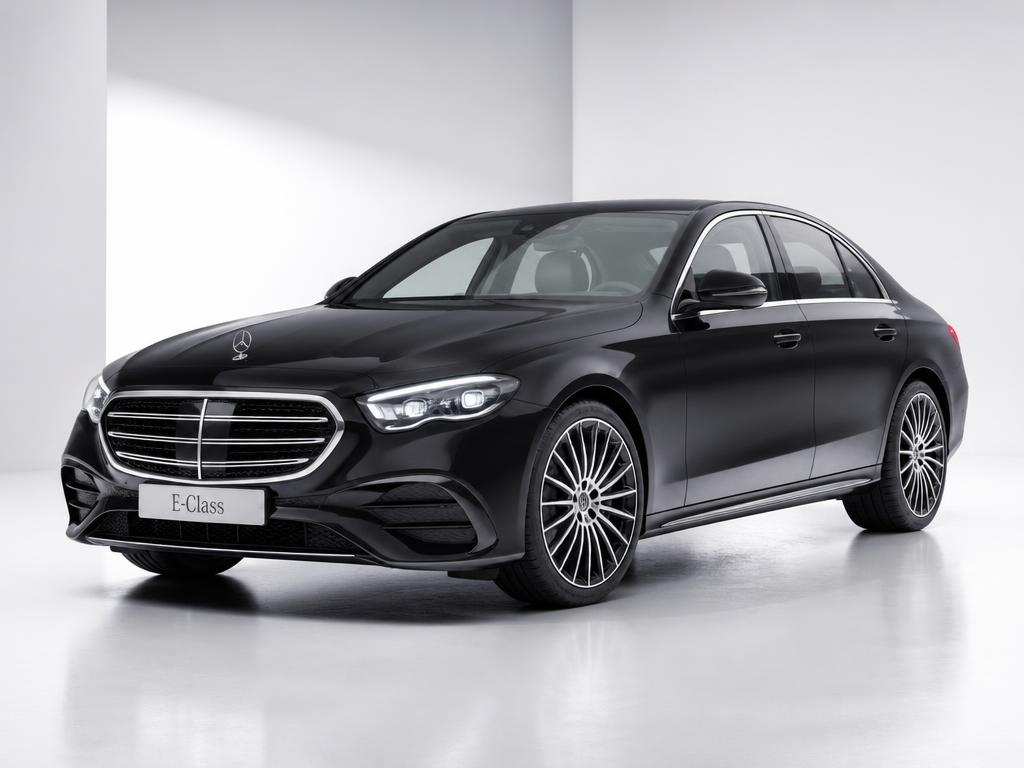 Black Mercedes-Benz luxury car on rent for weddings and events